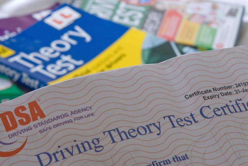 Theory test certificate