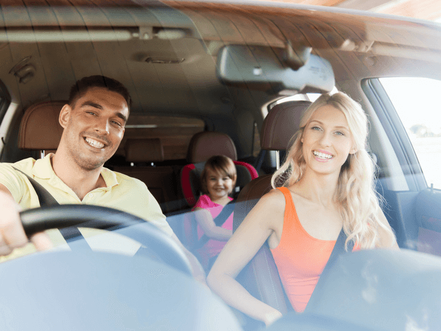 Family in a car